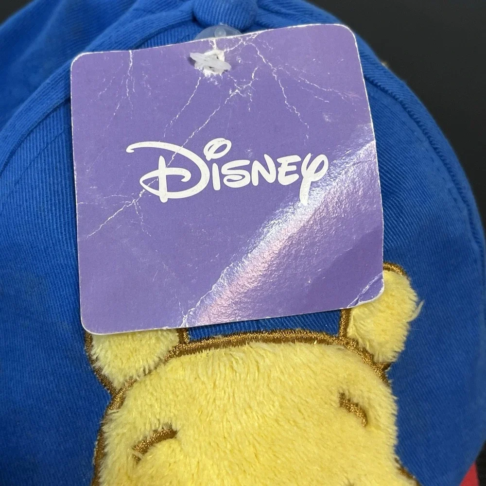 Vtg Disney Winnie Pooh Face Bear Hat Baseball Cap Disney Youth Kids Child Size
